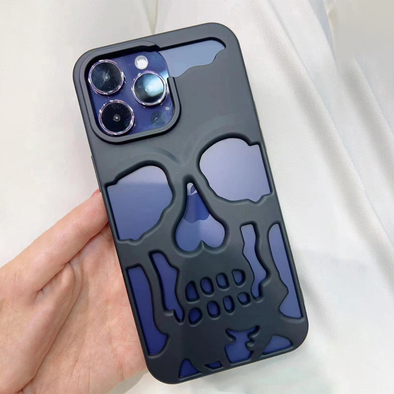 Pläterad Skull Case Cover för iPhone