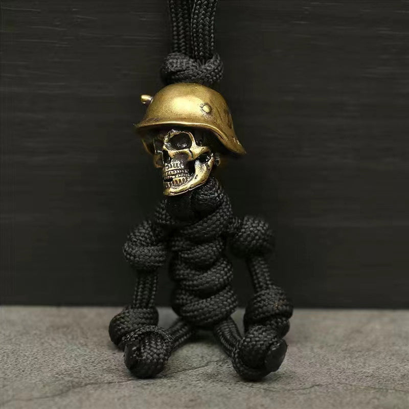 Skelet soldat paracord nyckelring