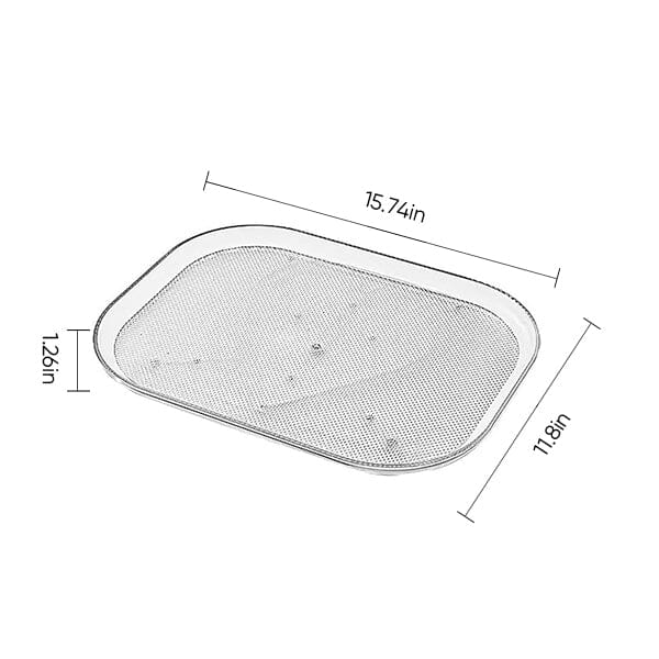 Rektangulär svängbar platta för kylskåp