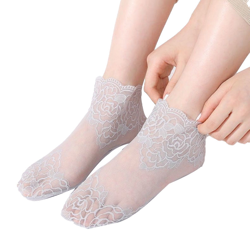 Rose lace socks