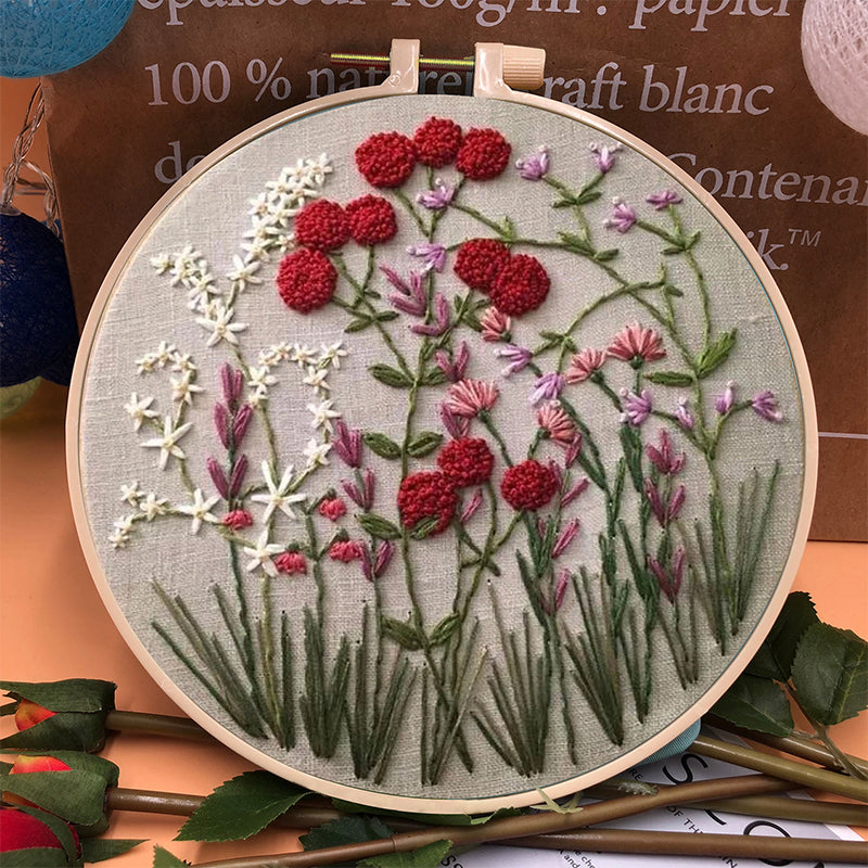 Broderibåge blomkit för nybörjare