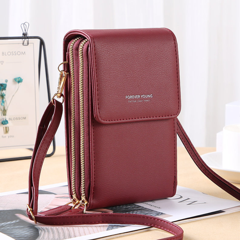 Stor Kapacitet Elegant Crossbody - Pekskärmstelefonväska