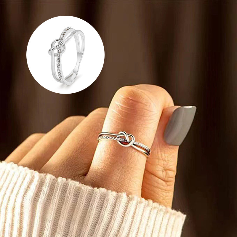 Mor & dotter Double Band Knot Ring