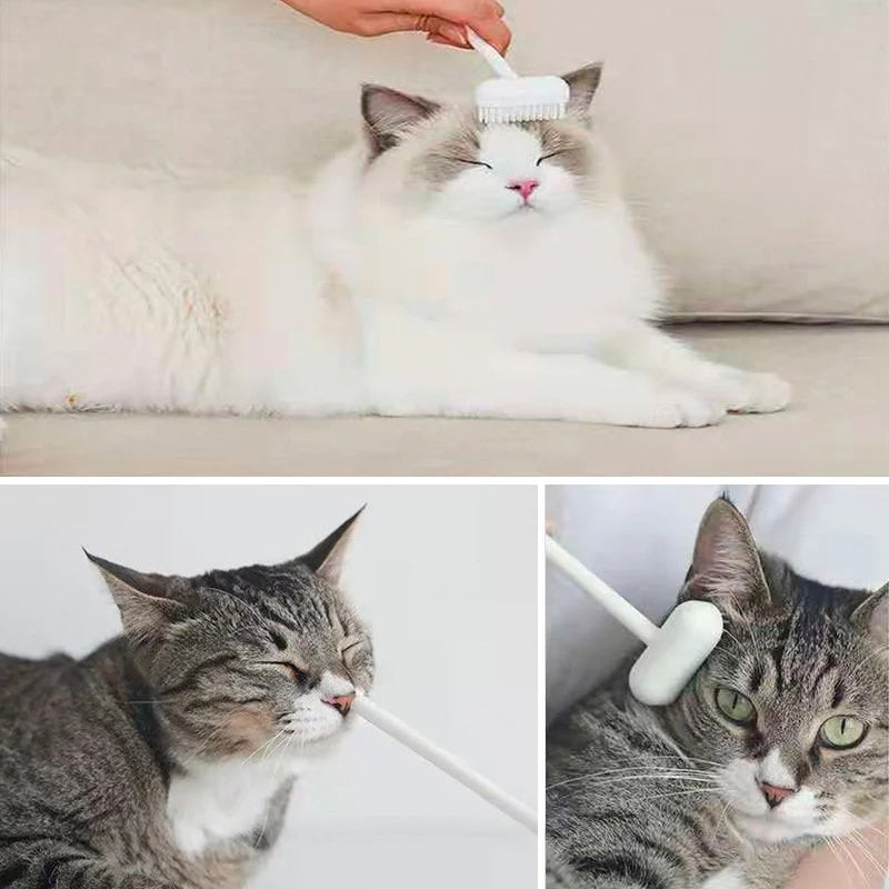 Massageborste för katter med långt skaft