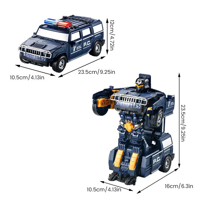 Förvandla robotmodell leksaksbil