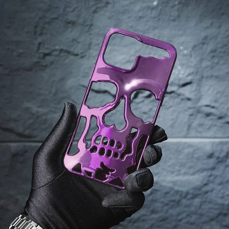Pläterad Skull Case Cover för iPhone