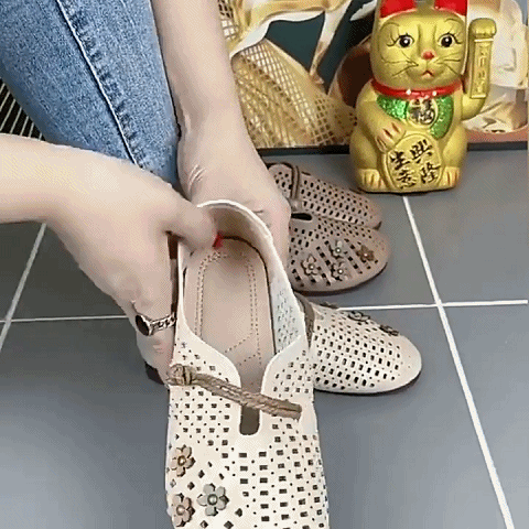Rund tå ihåliga skor för kvinnor