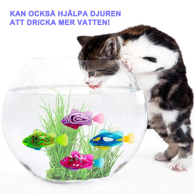 Simrobot fiskleksak för katt och hund