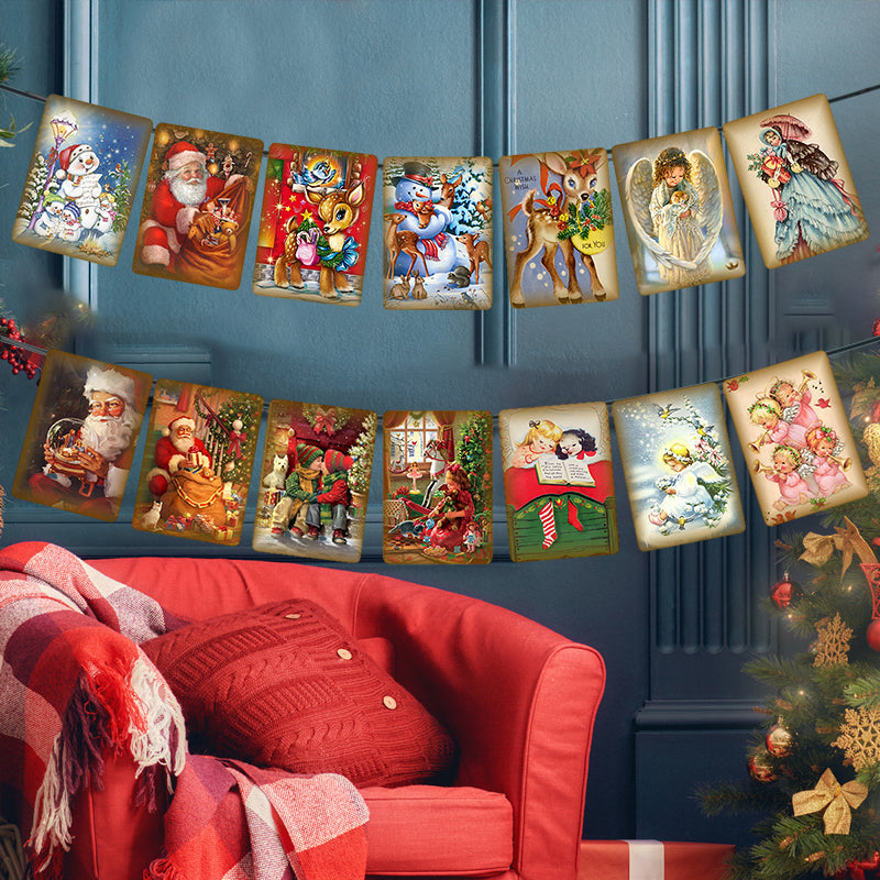 Vintage stil jul banners