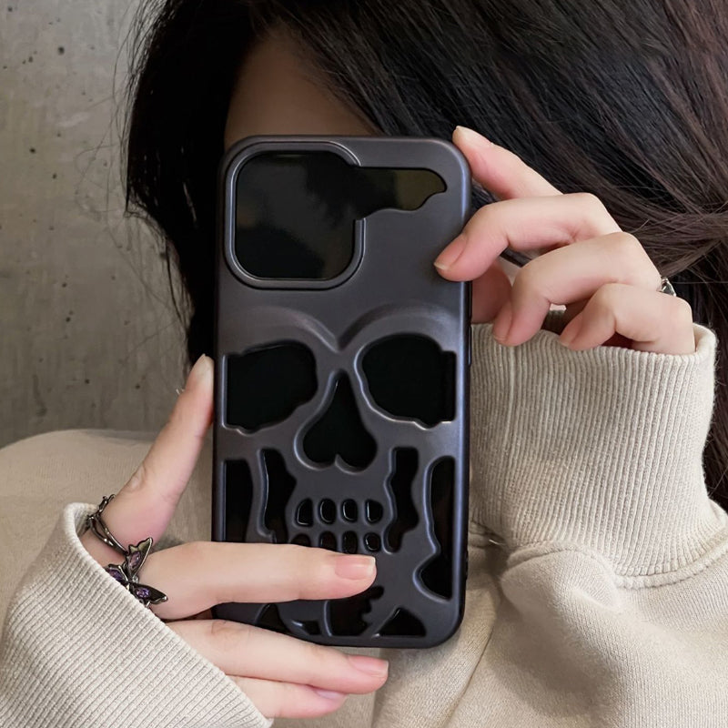 Pläterad Skull Case Cover för iPhone