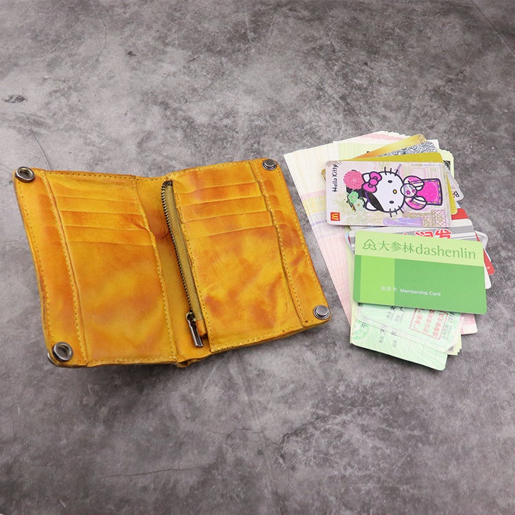 Plånbok med flera kortplatser i retrostil