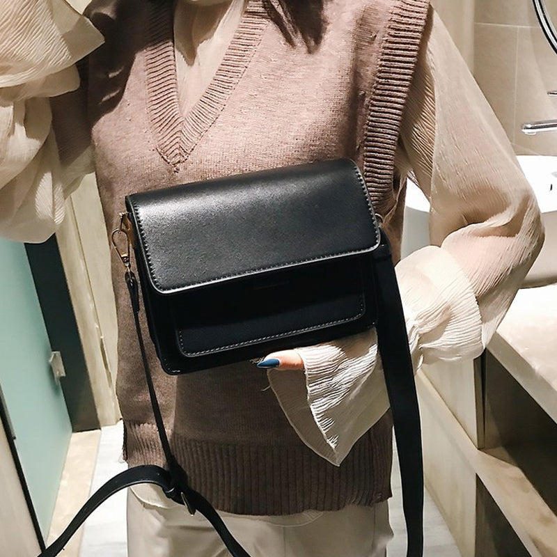 Enkel crossbody retro liten fyrkantig väska