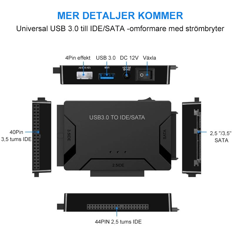 USB 3.0 till IDE / SATA ADAPTER