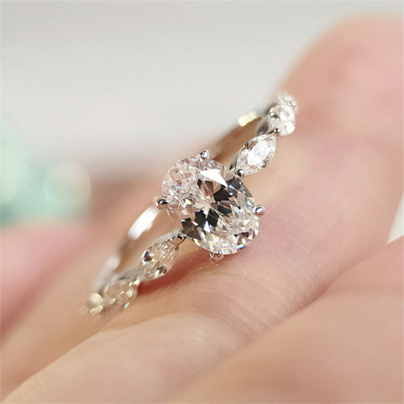 Oval Diamantring