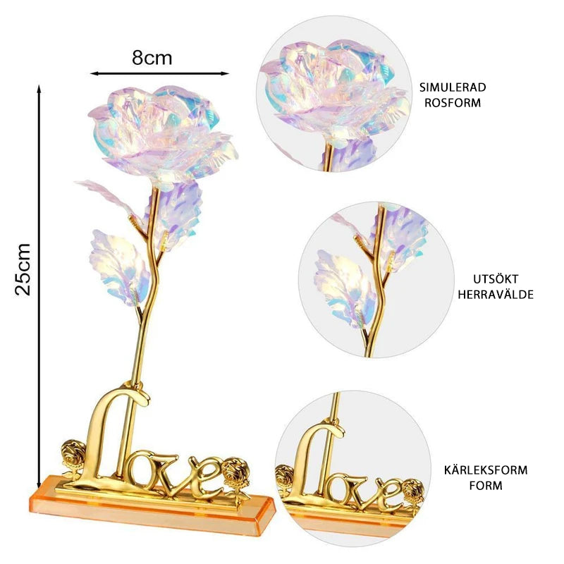 Galaxy Rose Prydnadsblomma (24 k guldplätering)