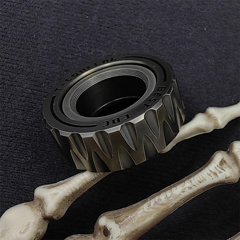 Dubbelfunktion rostfritt stål Motorcykeldäck Fidget Ring