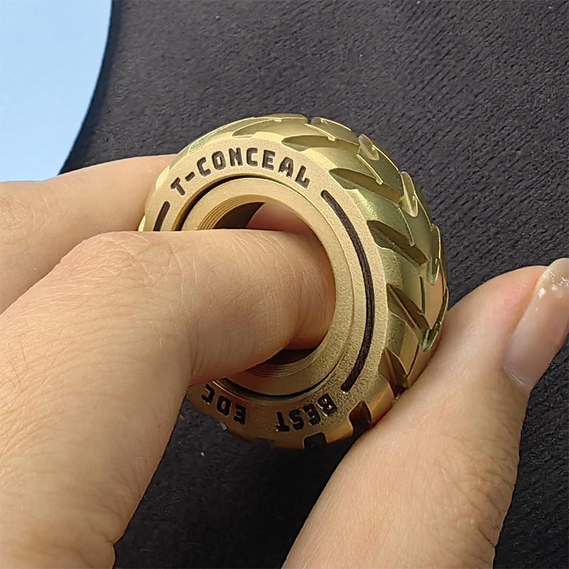 Dubbelfunktion rostfritt stål Motorcykeldäck Fidget Ring