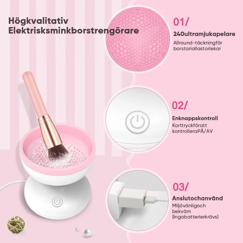 Elektrisk makeupborstrengöringsmaskin