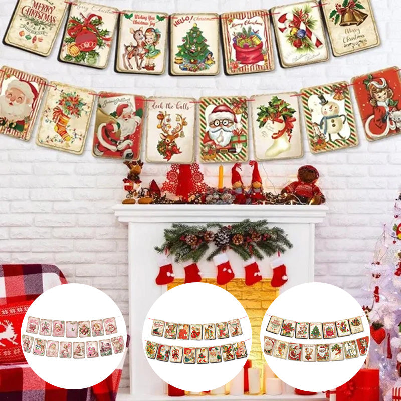 Vintage stil jul banners