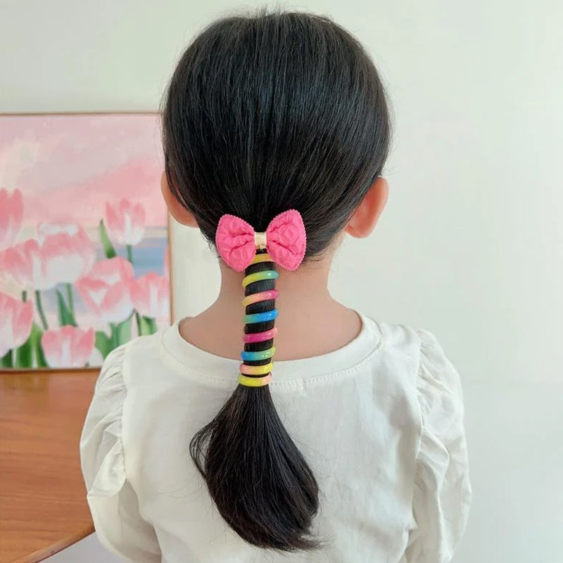 Colourful Telephone Wire Hair Bands for Kids