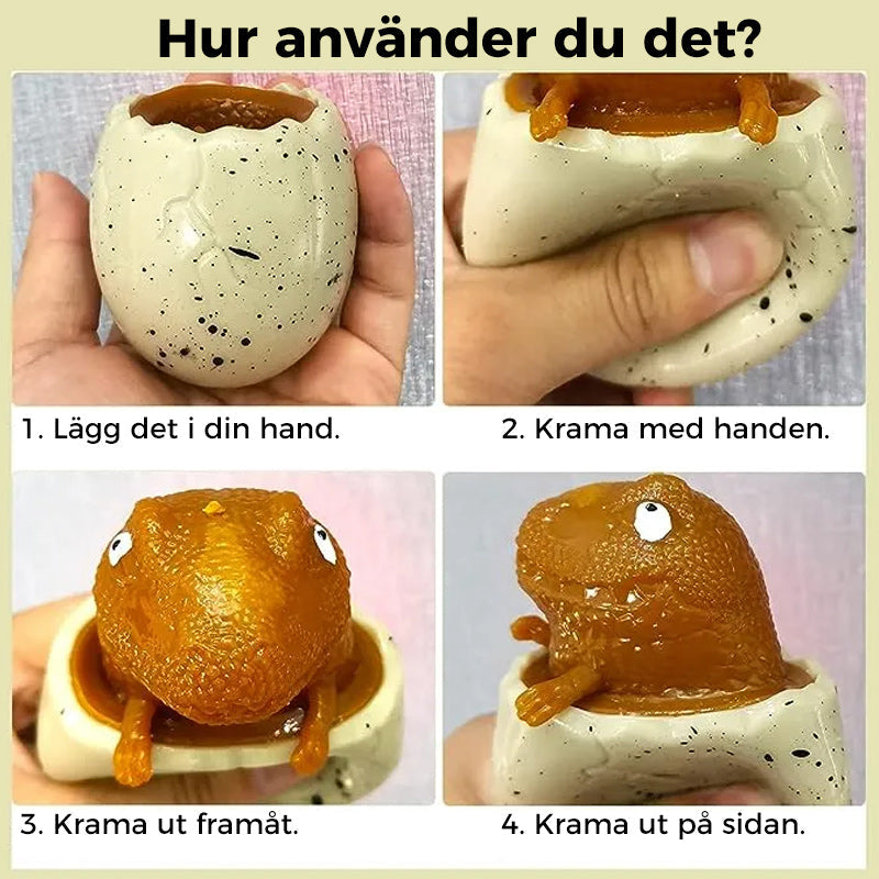 Dinosaurieägg klämleksak