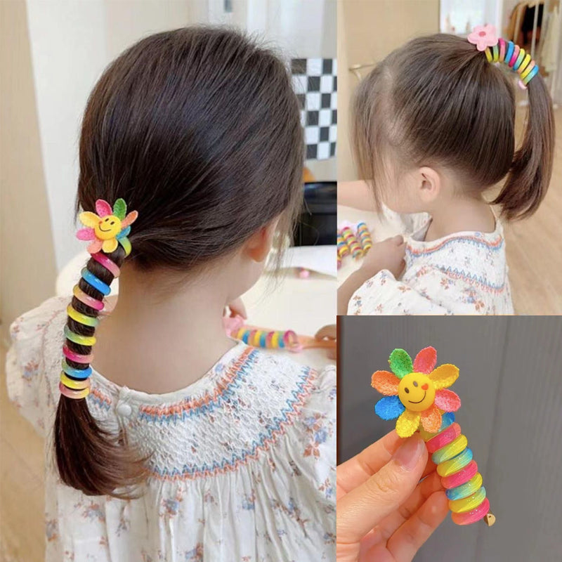 Colourful Telephone Wire Hair Bands for Kids