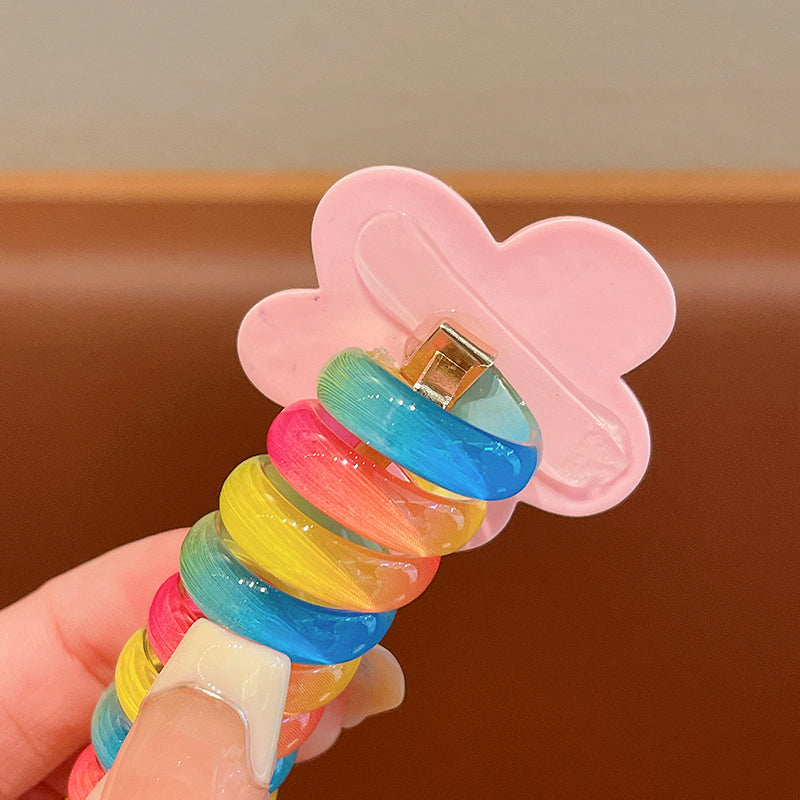 Colourful Telephone Wire Hair Bands for Kids