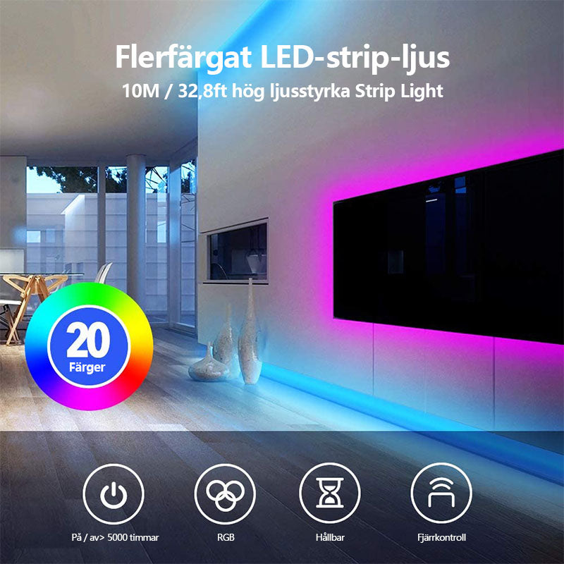 Flerfärgad ljusslinga LED med fjärrkontroll