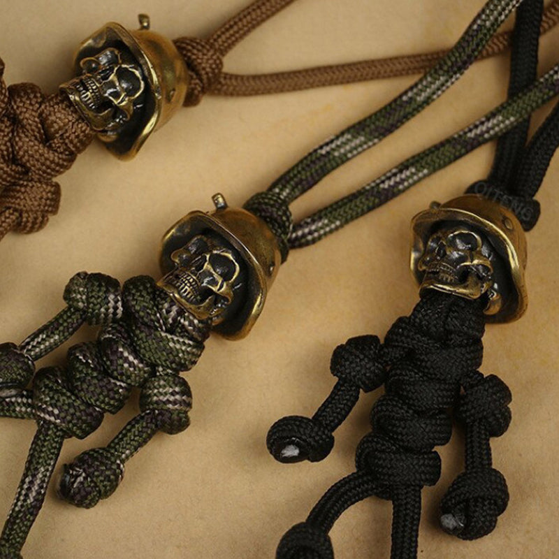 Skelet soldat paracord nyckelring