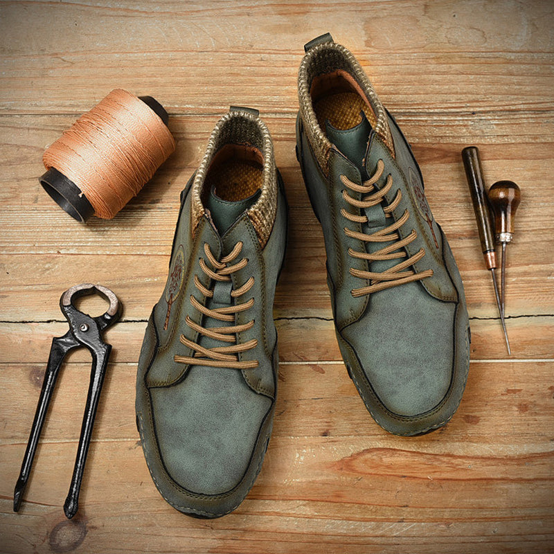 Mode läder stövlarcasual skor