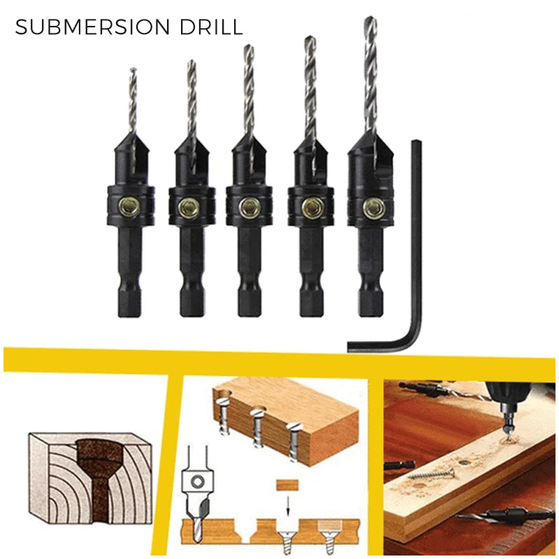 Försänkningsborrbitar (Set av 5)