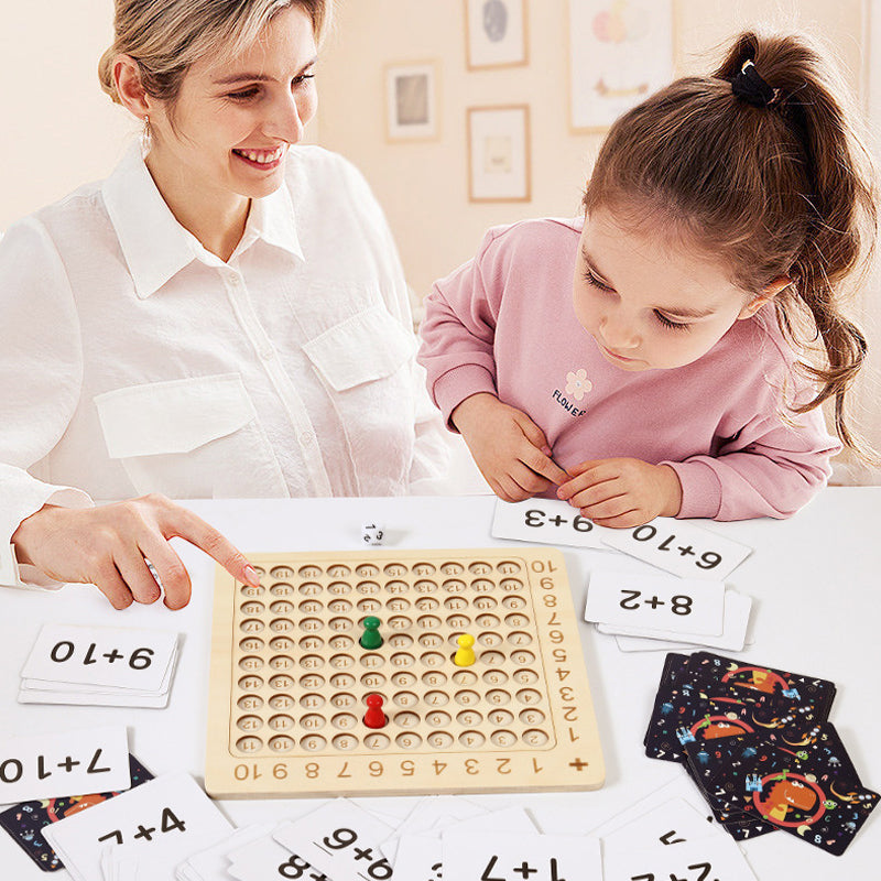 🔥Montessori Multiplikationsbrädspel i Trä