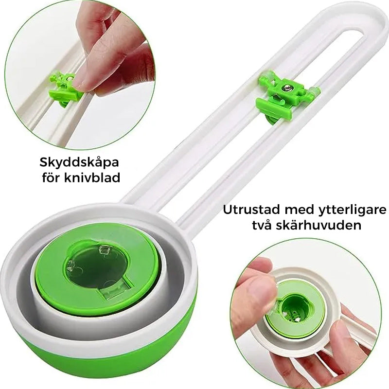 Enkel rund skärkniv i plast Modell