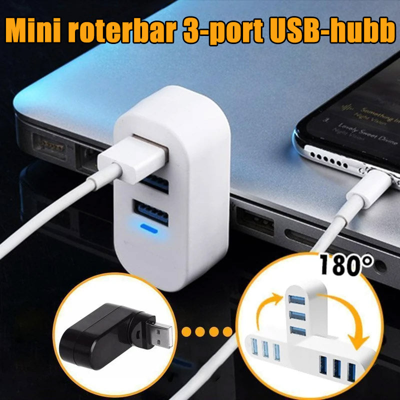 Mini Roterbar 3-port USB Nav