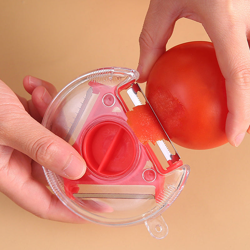 Multifunctional Rotary Peeler with 3 Blades