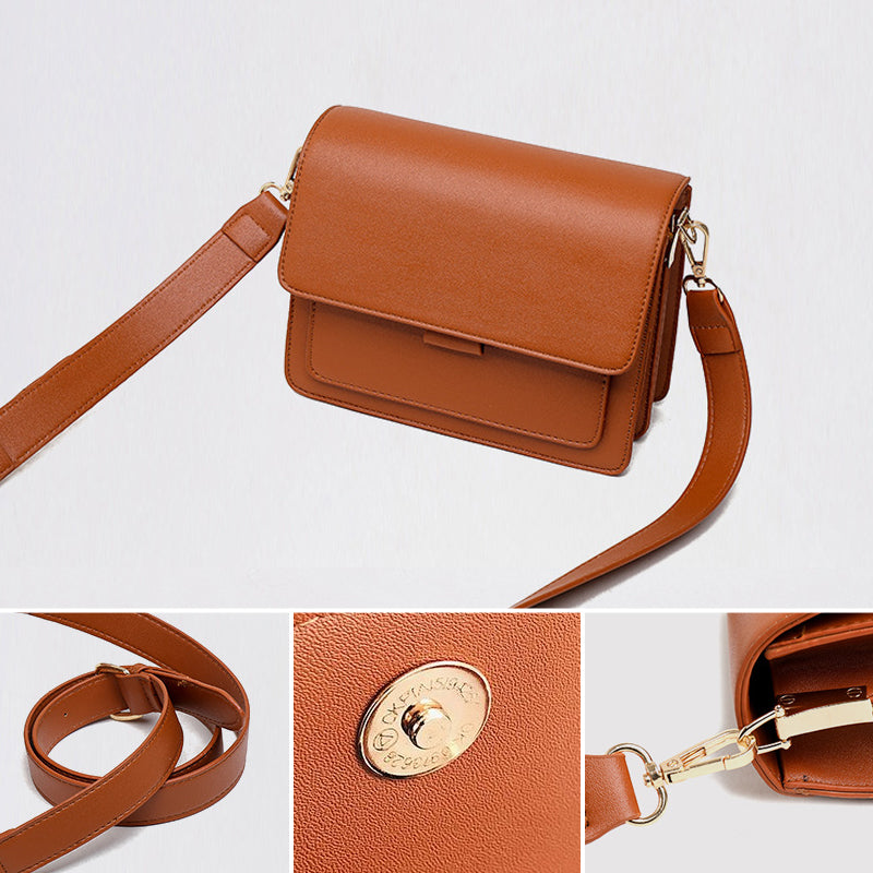 Enkel crossbody retro liten fyrkantig väska