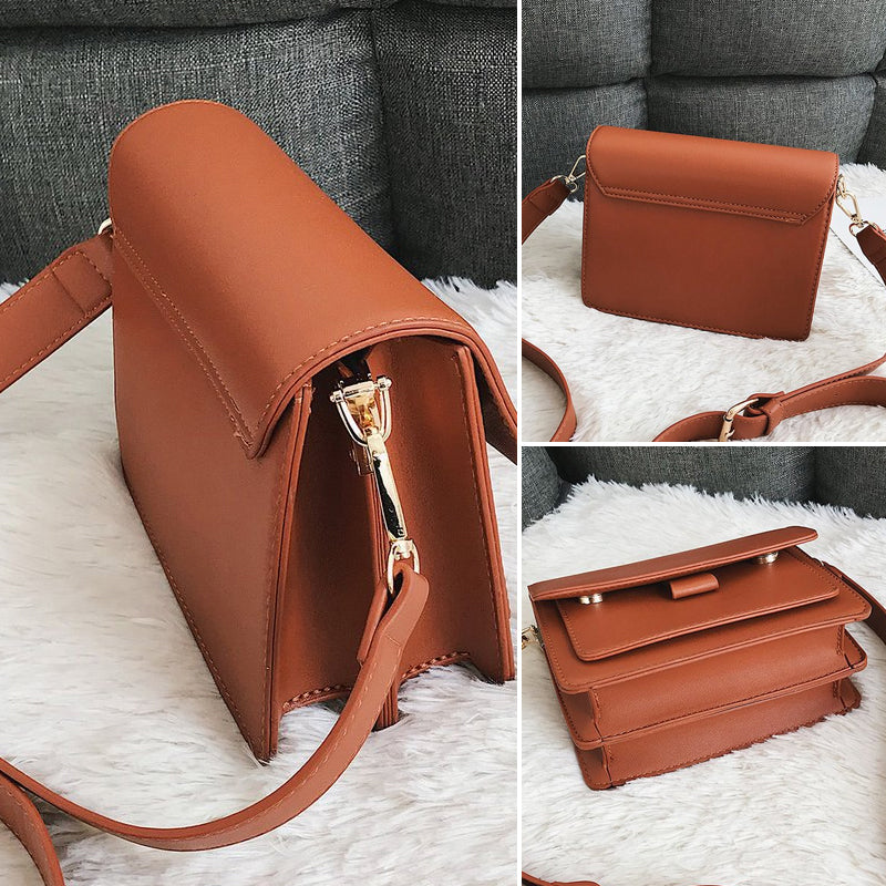 Enkel crossbody retro liten fyrkantig väska