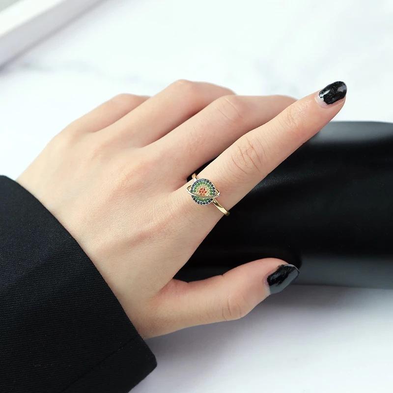 Snurrande galaxy anxiety relief ring