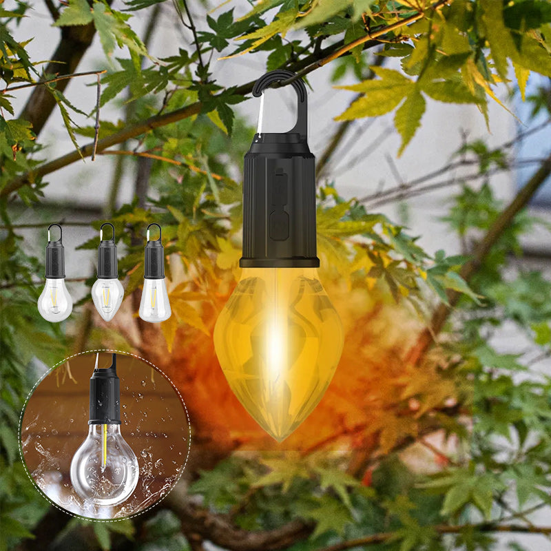 2023 Nytt utomhuscamping hängande lampa med Type-C-laddning i retrostil