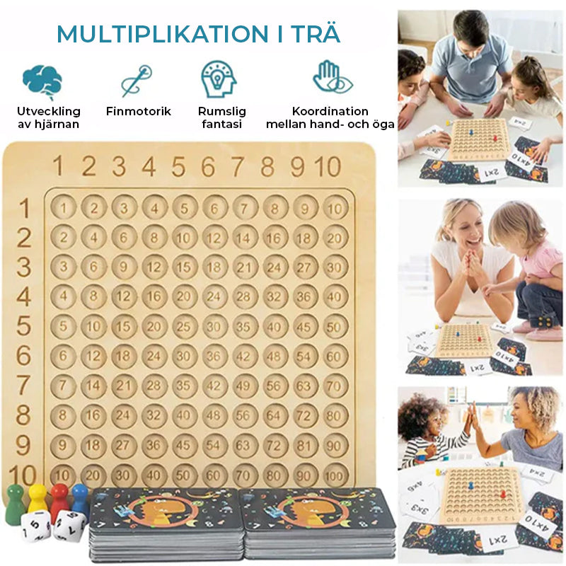 🔥Montessori Multiplikationsbrädspel i Trä