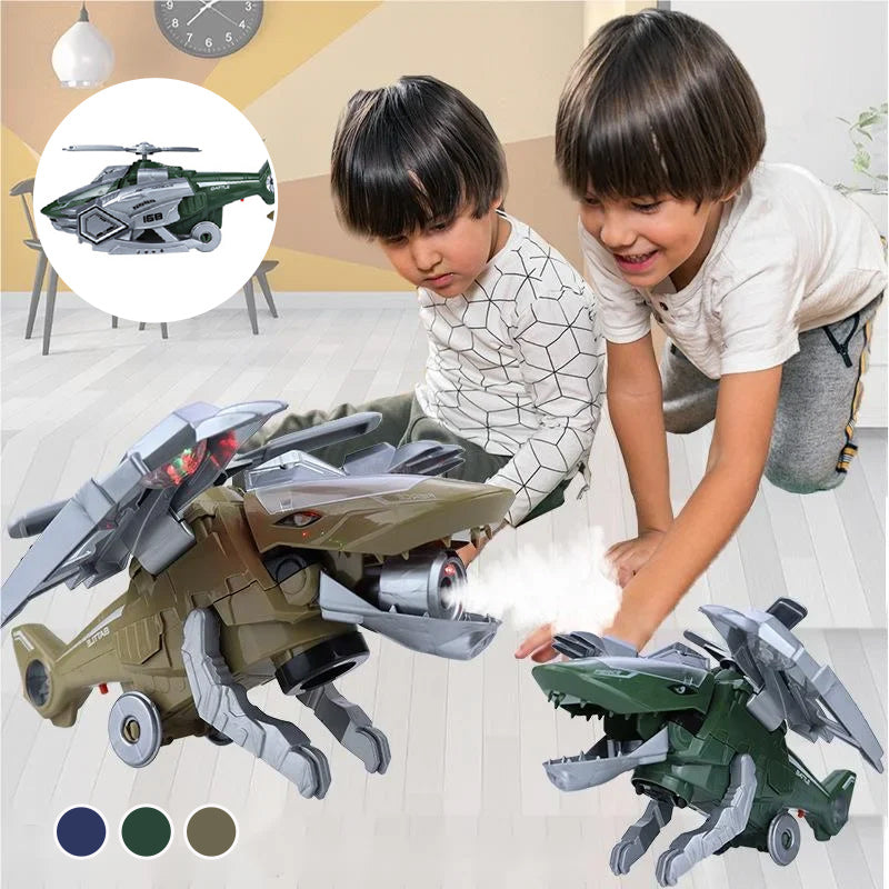 LED Transforming Dinosaur Helicopter Toy