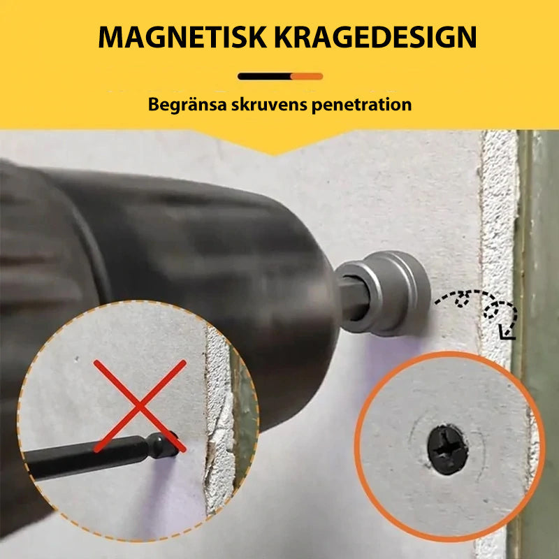 Magnetiska positionerande skruvmejselbitar (5 st)