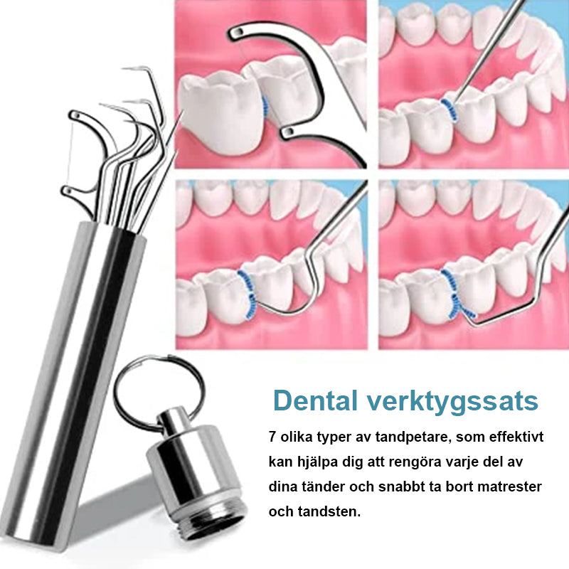 Tandpetare i rostfritt stål 7 st