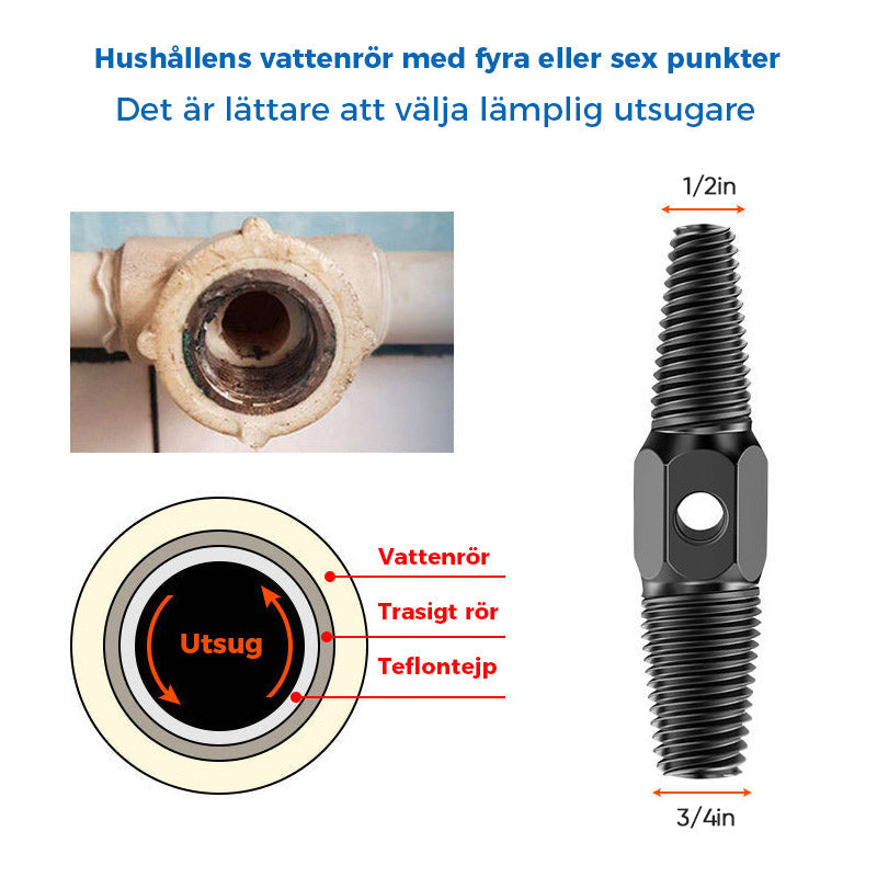 Skruvdragare för brutet rör