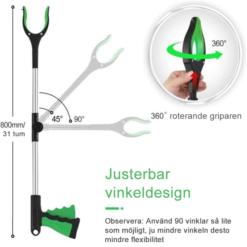 Skräpplockare med justerbart handtag