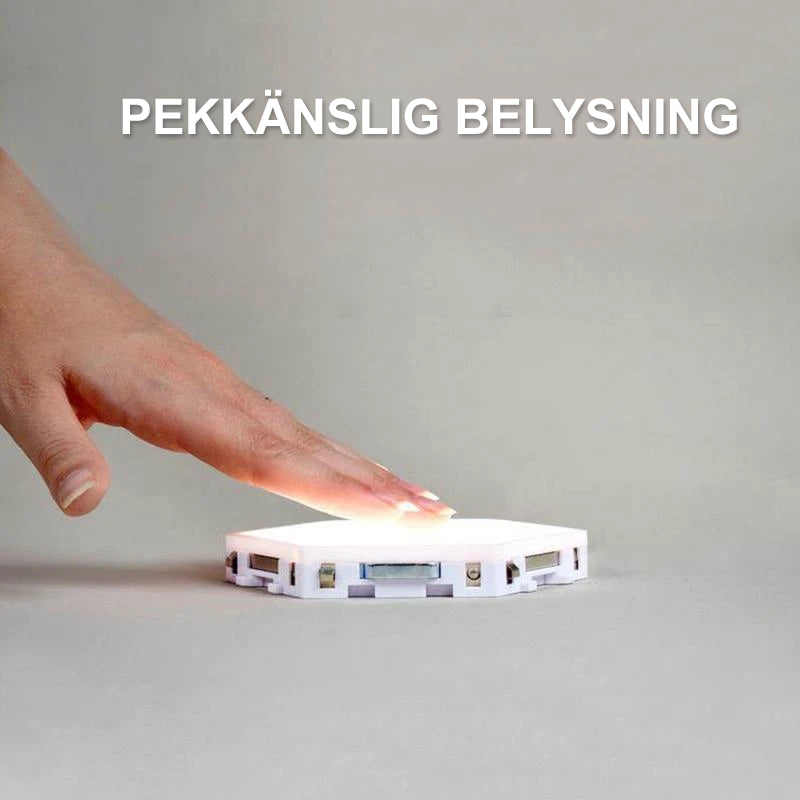 Sexkantig vägglampa med kreativ geometri