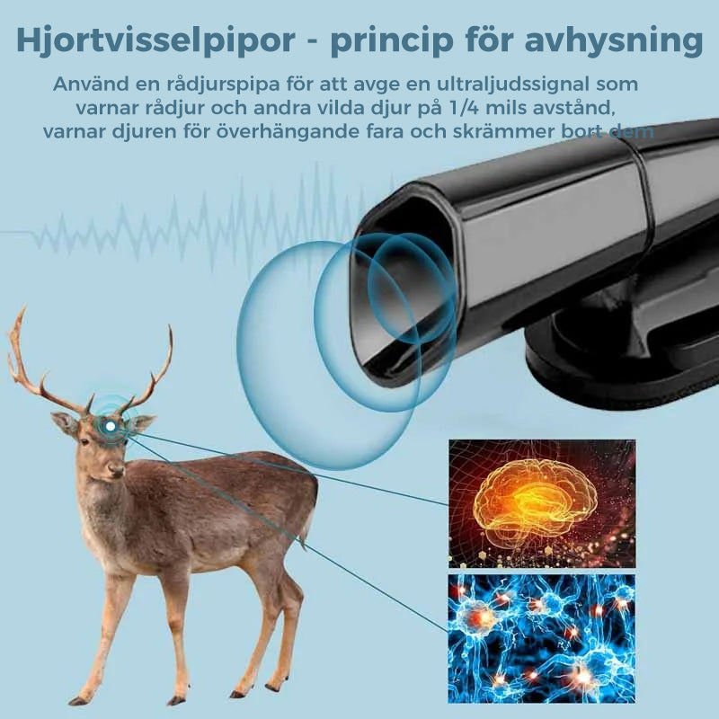 Ultraljud Deer Warning Whistle Repeller för bil