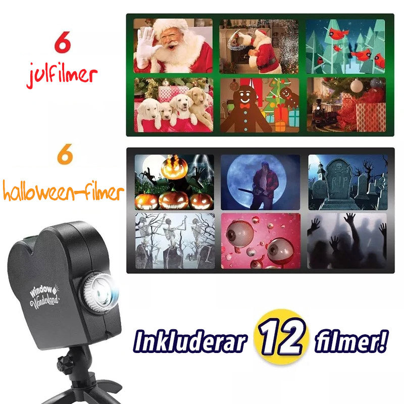 Halloween- och julprojektor