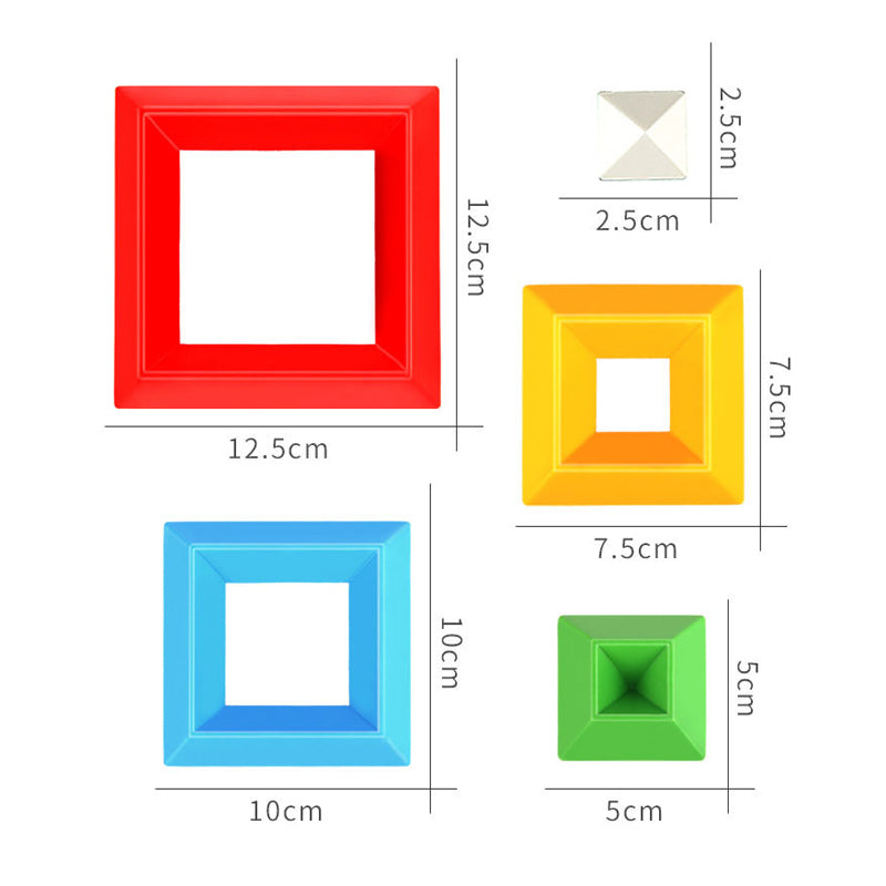 Kreativa bygga pyramider stapel block