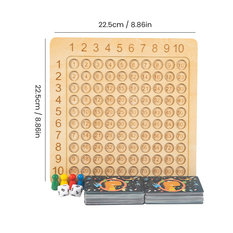 🔥Montessori Multiplikationsbrädspel i Trä